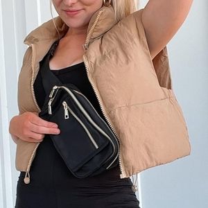 APAFES Womens Winter Cropped Puffer Vest